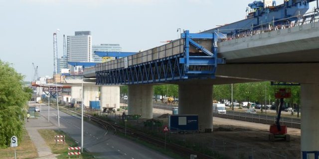 Constructie aan westrandweg A5